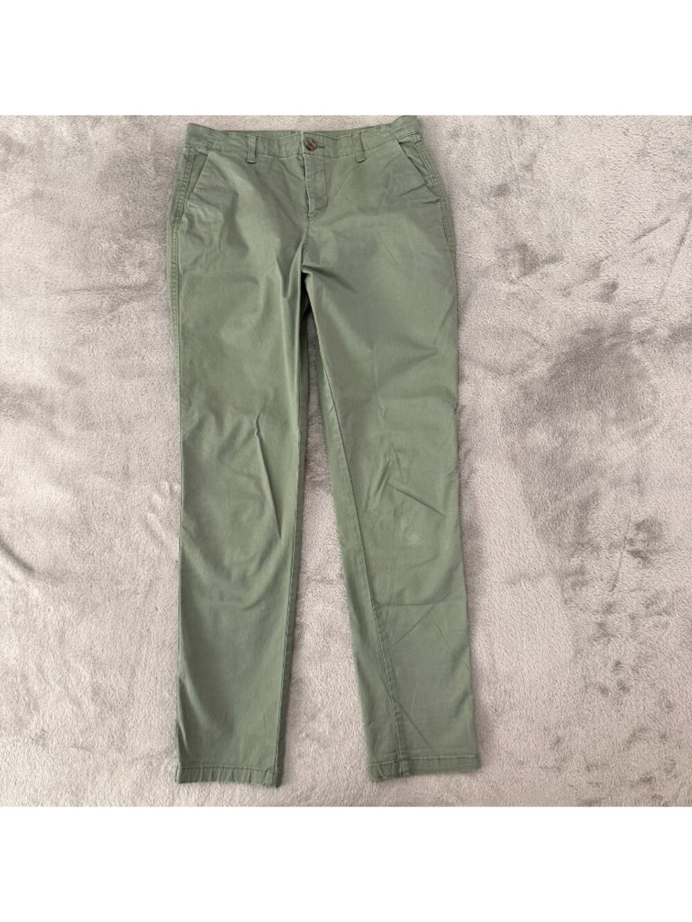 Gap Olive Green Girlfriend Khaki Pants Womens size 4 Tall Long Chinos